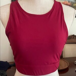 Fabletics Wine Berry Crop Tank